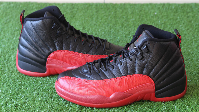 Air Jordan 12 Black Varsity Red Flu Game